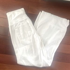 White linen pants